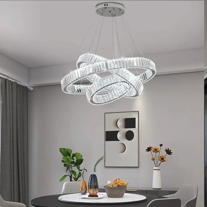 Modern Crystal stair chandelier lights indoor lighting Ceiling lamp hanging light led Chandeliers for living room indoor lightin