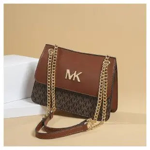 2025 Women's Small Square Bag - Shoulder Chain Design, Contrast Color, Stylish Texture, Large Capacity