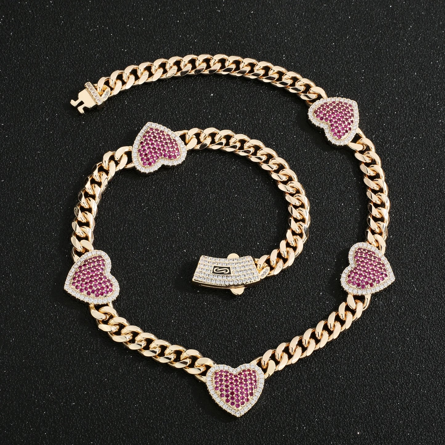 14K Gold Plated Copper heart Necklace for Men Women Adjustable 45-55cm Minimalist Jewelry