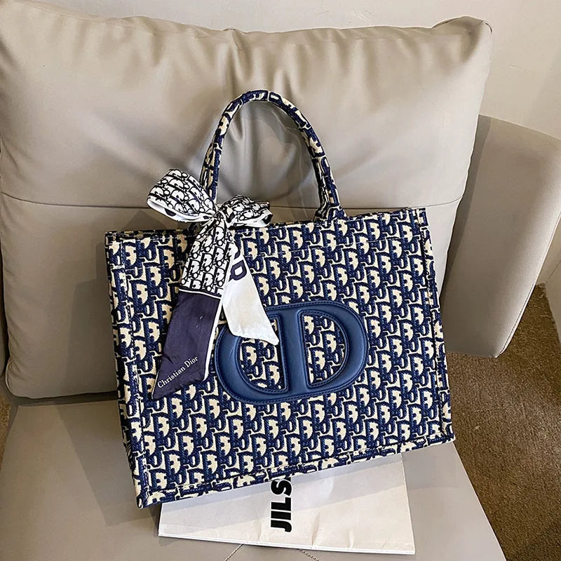 Large Tote Bag for Women 2026 | Spacious Canvas Shopper & Shoulder Bag, Fashionable Underarm Carryall for Daily Use